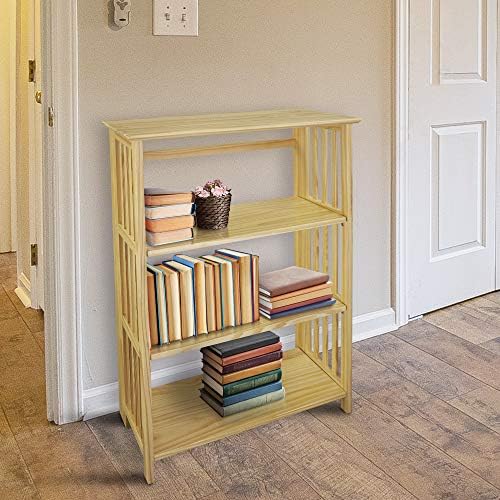 Casual Home Soho Manhattan 4-Shelf Folding Bookcase 26"" Wide - Nat...