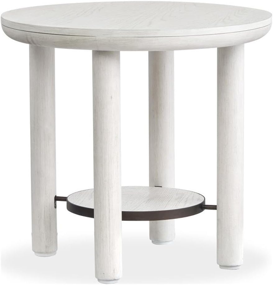 Magnussen Home Sunset Cove Moonlight Pearl Round End Table