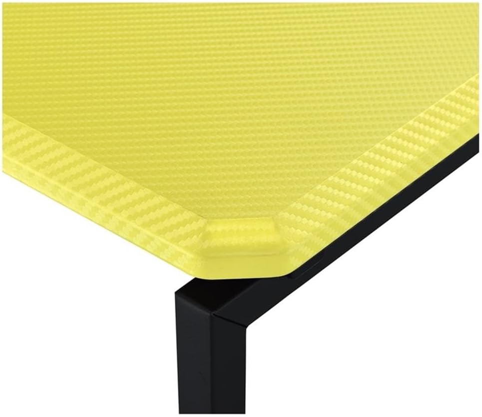 Lilola Home GT 3 Piece Yellow Carbon Fiber Wrap Coffee Table and End Table Set