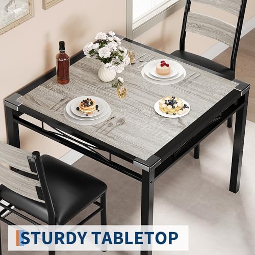 IDEALHOUSE Dining Table Set for 2 with Corner Protector, Kitchen Table Chairs...