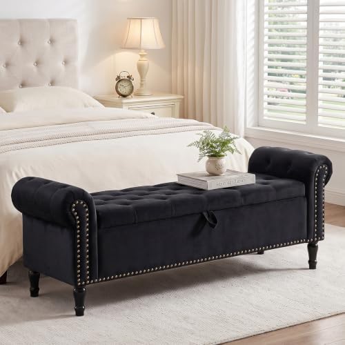67'' End of Bed Storage Bench King Size, Storage Bench for Bedroom En...