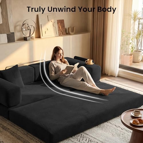78.8" Convertible Futon Sofa Bed, Couch for Living Room | Corduroy Loves...