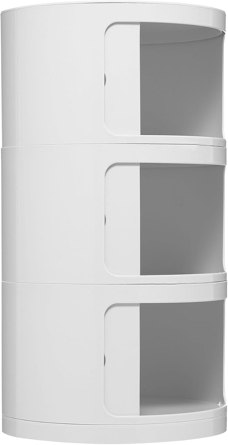 3 Tier Round with Storage, Modern Style Side Table, Multifunctional End Table...
