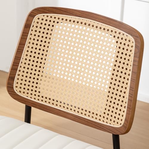 Rattan Dining Room Chairs Set of 2, Mid Century Modern Kitchen Ktichen Chairs...