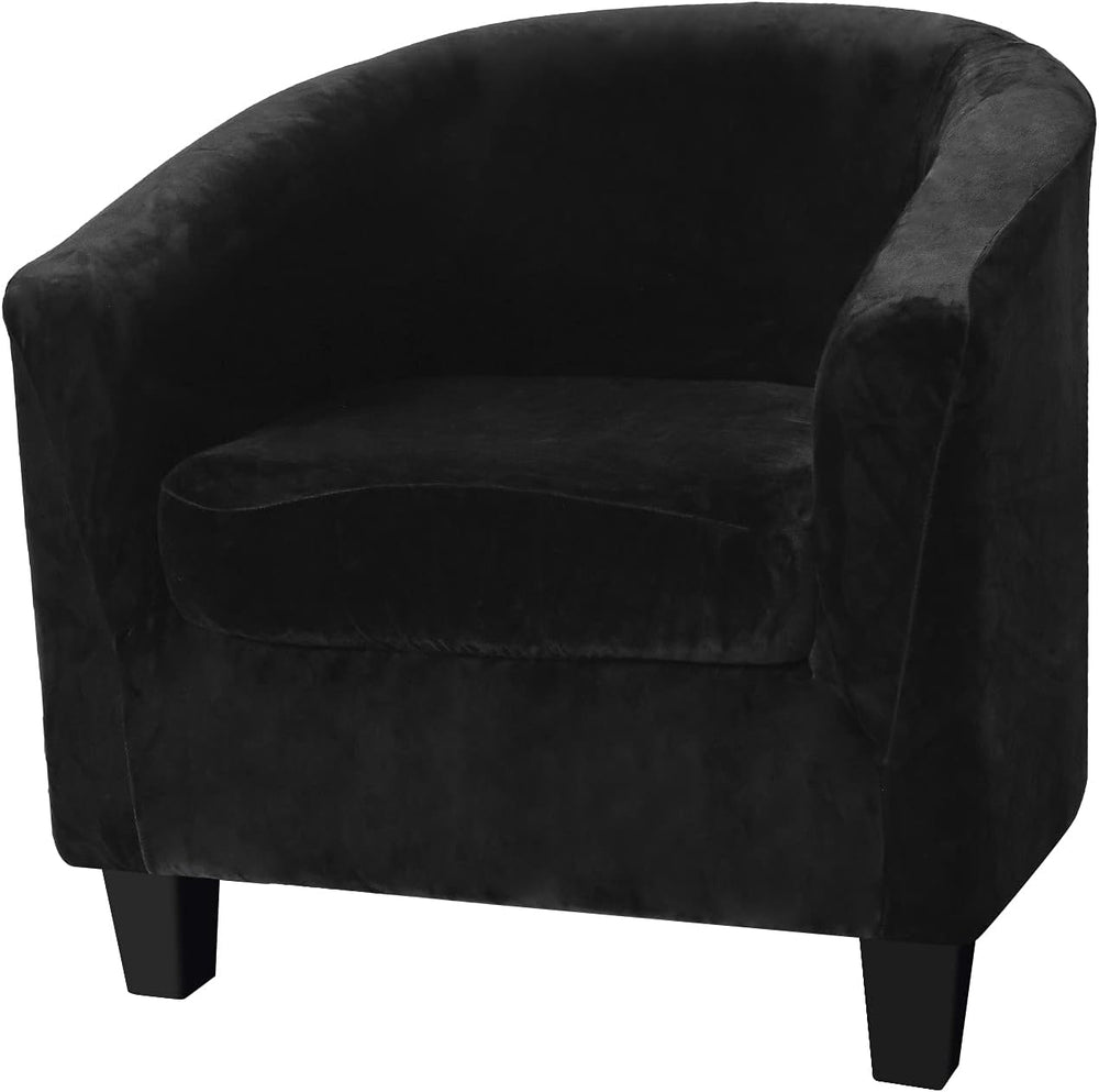 Chair is Not Included, Cover Only,2 Pieces Velvet Tub Chair Covers with Cushi...