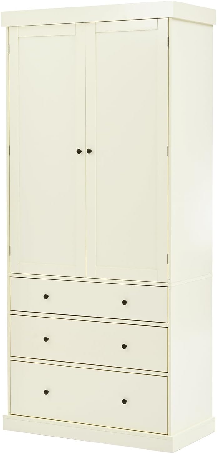 77 Inch High Freestanding Kitchen Sideboard, Farmhouse Sideboard Storage Cabi...