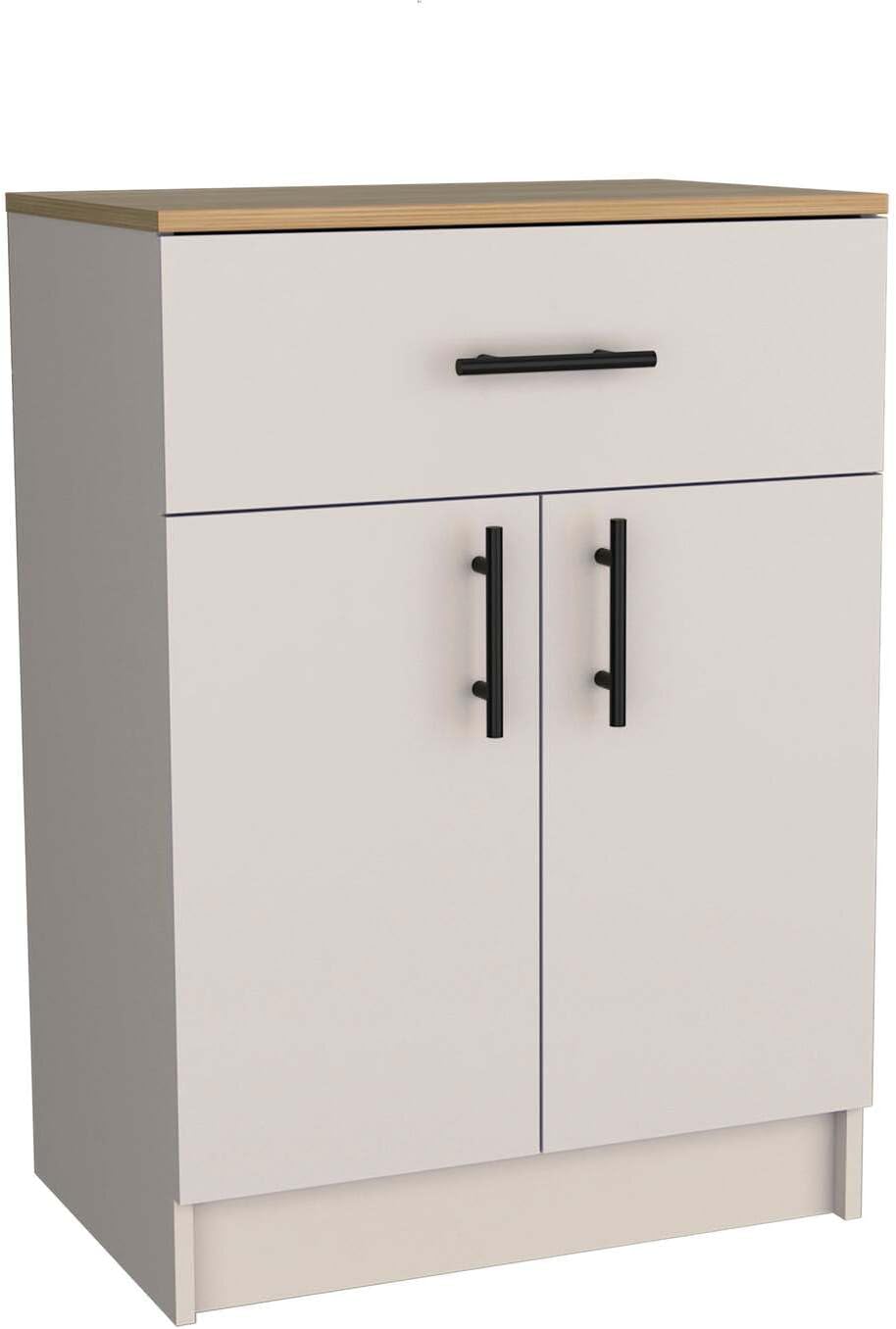 Tuhome Mayorca Pantry Cabinet, 33.5" Tall Kitchen Storage Cabinet with D...