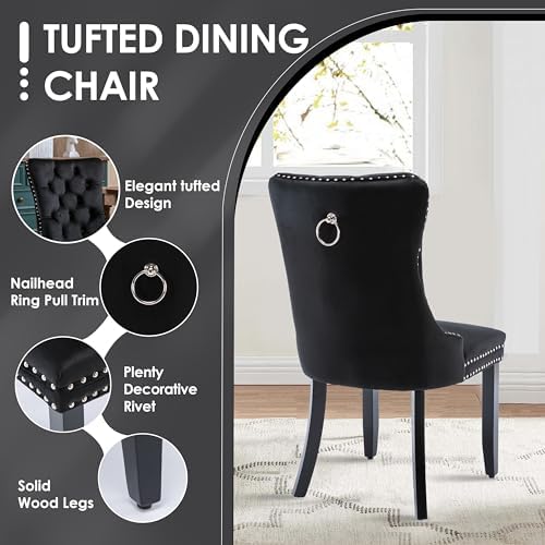 5 Pieces Modern Luxury Glass Dining Set, Minimalist Rectangle Dinner Room Set...