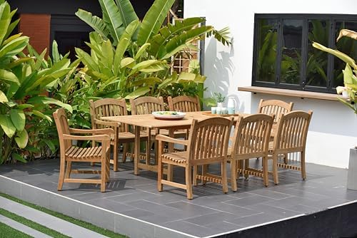 Amazonia Newcastle 9-Piece Outdoor Rectangular Dining Table Set | Certified T...