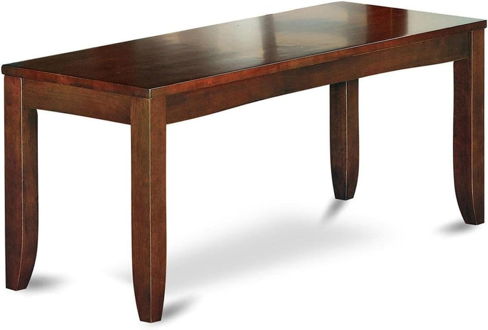 East West Furniture LYB-ESP-W Lynfield Dining Room Bench with Solid Wood Seat...