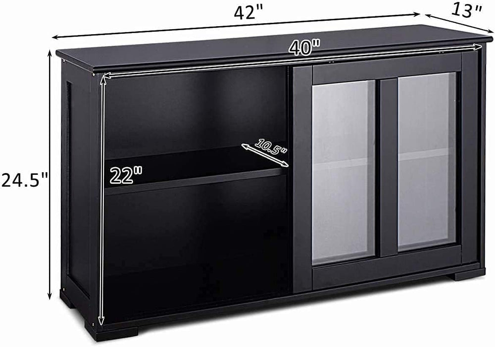 FANTASK Kitchen Storage Cabinet Sideboard, Stackable Buffet w/Height-Adjustab...