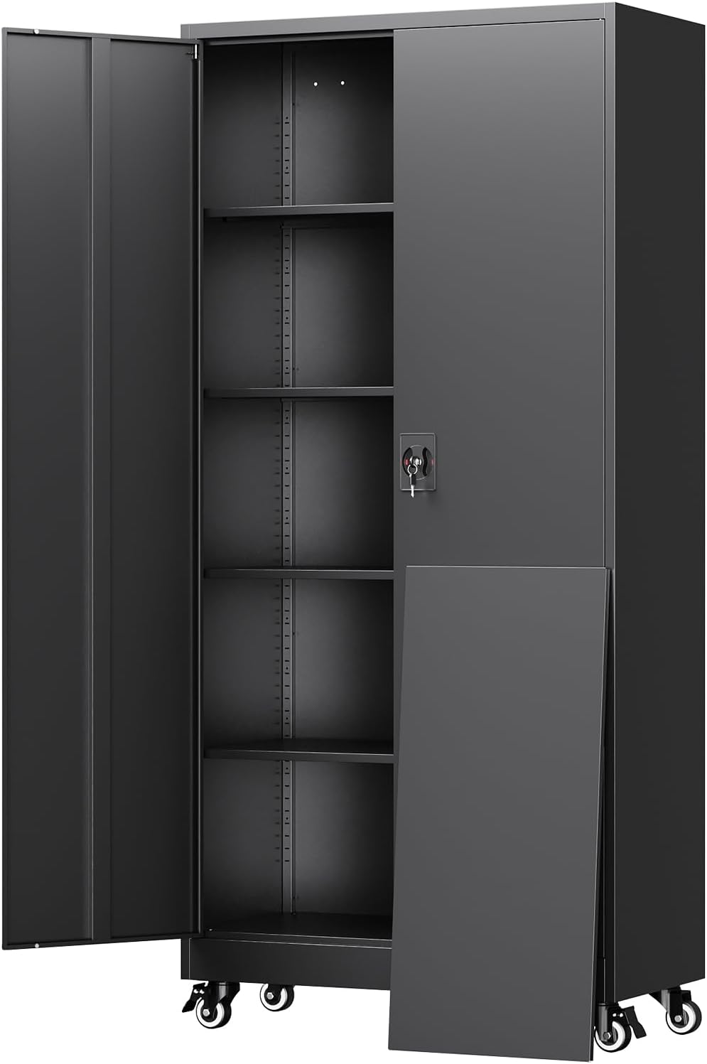Yizosh Metal Garage Storage Cabinet with Locking Doors and Adjustable Shelves...