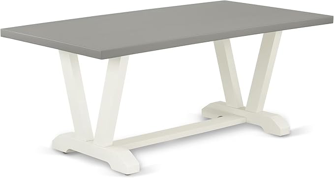 East West Furniture V097EN206-7 7 Piece Modern Dining Table Set Consist of a ...