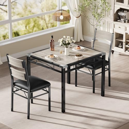 IDEALHOUSE Dining Table Set for 2 with Corner Protector, Kitchen Table Chairs...