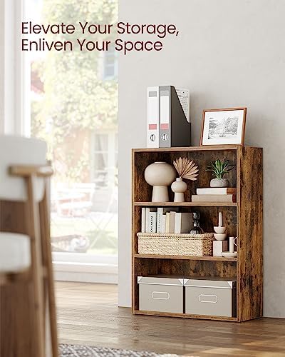 VASAGLE 3-Tier Bookshelf, Storage Organizer, 23.6 x 9.4 x 32 Inches