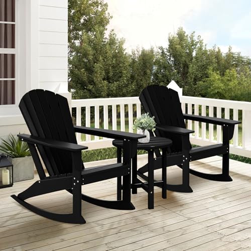 Costaelm Outdoor Adirondack Chair, All Weather Resistant Lawn Chairs Balcony ...