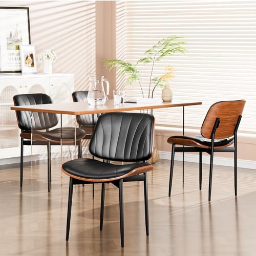 YaFiti Dining Chairs Set of 2, Mid Century Modern PU Leather Kitchen Chairs |...