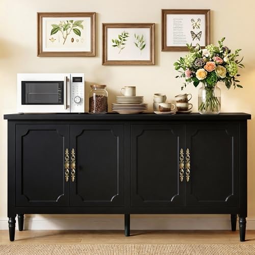 RoyalCraft Buffet Cabinet with Storage, 59" Painted Sideboard Coffee Bar