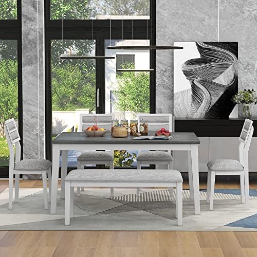 Harper & Bright Designs Classic and Traditional Style 6 - Piece Dining Se...