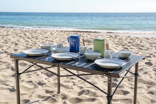 MOUNTAIN SUMMIT GEAR Heavy-Duty Roll-Top Table for Camping (Large) - Portable...
