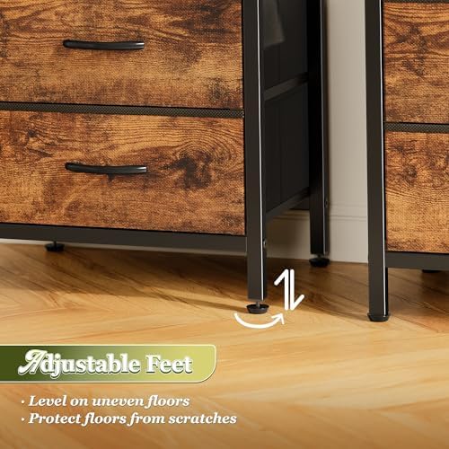 Huuger Night Stand Set of 2, Nightstand with 2 Drawers, Bedside Table
