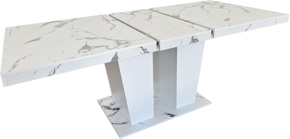 78.74'' Extendable Rectangular Dining Table for 4-8, Modern Mid-Centu...
