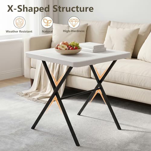 Folding Table and Chairs Set for 2, No Assembly Portable Event Table and Chai...