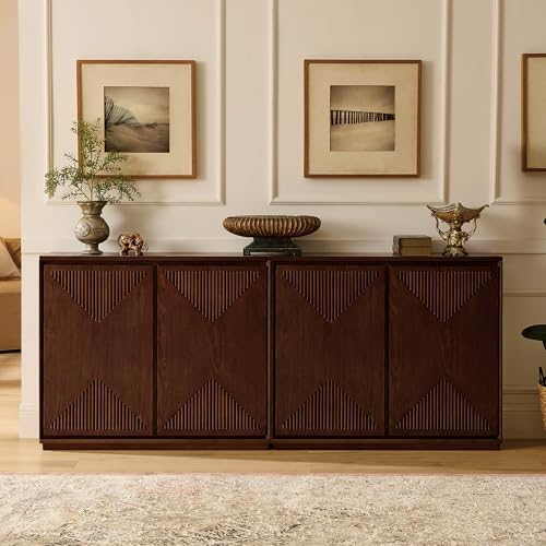 LKTART 39" Narrow Sideboard Buffet Cabinet,Bar Cabinet Solid Wood Doors