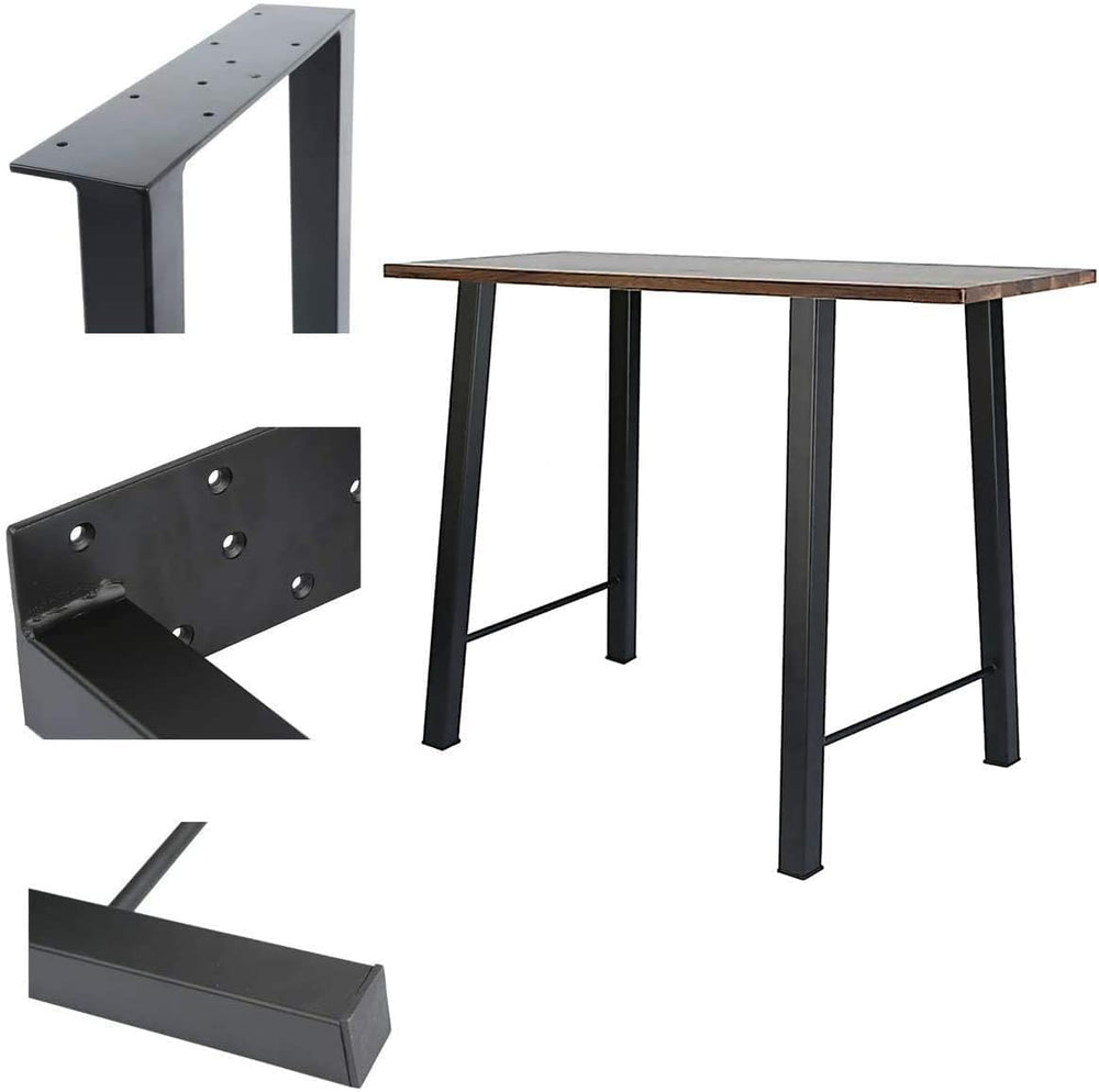 TC-HOMENY 34 inches Bar Table Legs Set of 2 Furniture Legs Bench Metal Legs I...