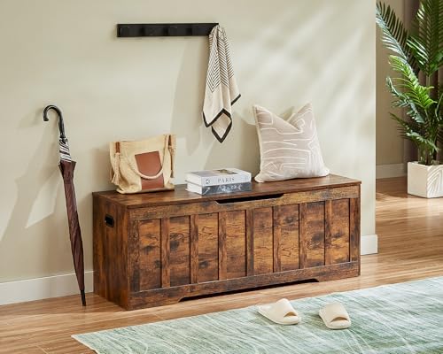 VANKILEY 51.2" Storage Chest Extra Large,Wooden Storage Bench,Rustic Bro...