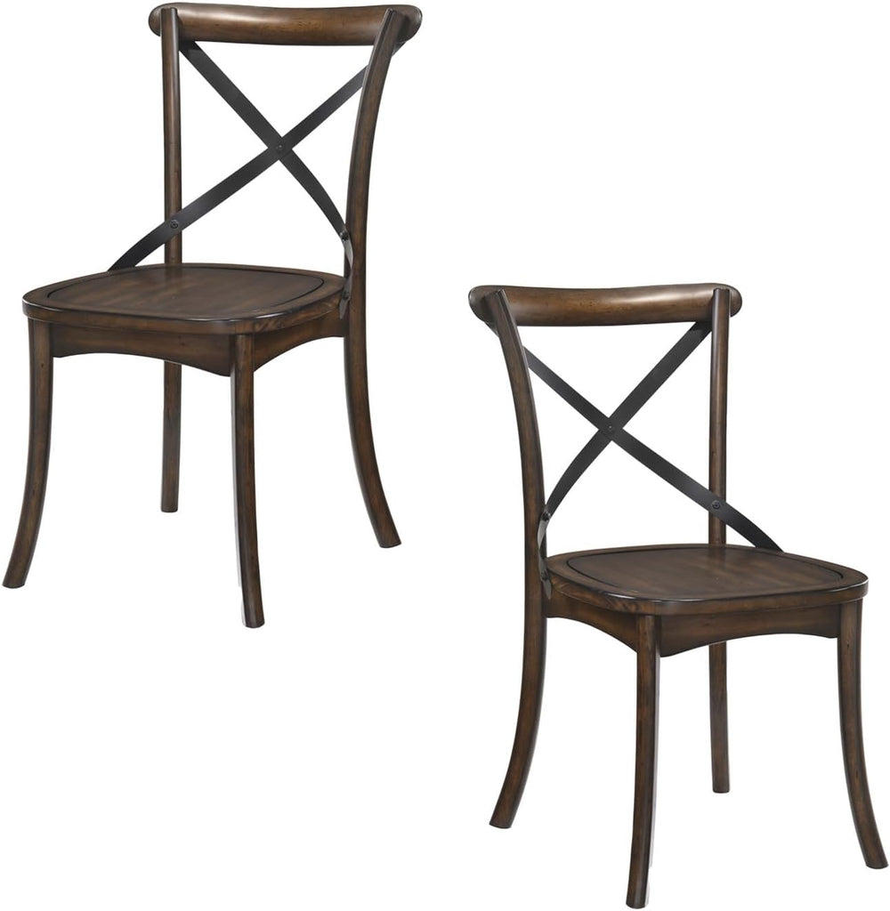 JUSTONE Set of 2 Cross Back Chair, Dining Chair Furniture 2-Pack, Sturdy X-Ba...