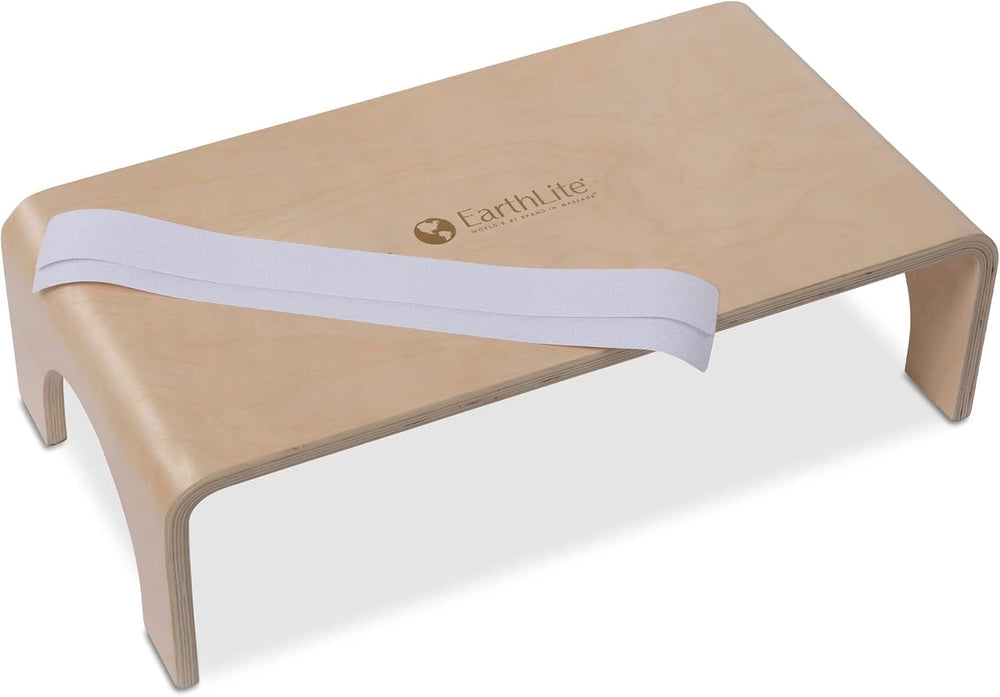 EARTHLITE Wooden Step Stool - Beautiful Finish, Large Surface, Strong & S...