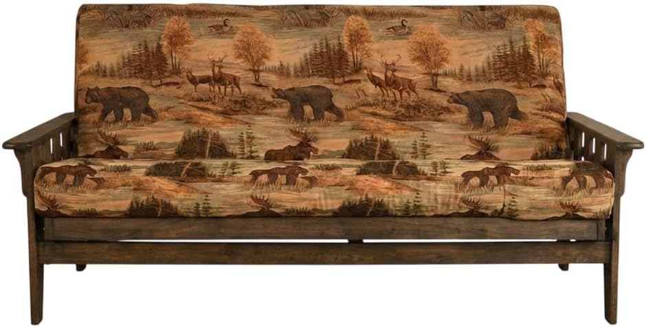 Kodiak Furniture Tucson Full Size Futon Set In Rustic Walnut Finish, Canadian