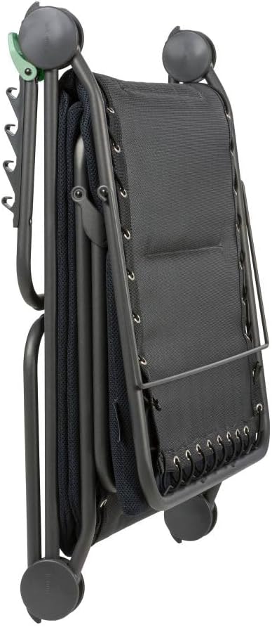 Lafuma Siesta Air Comfort Padded Pool Chaise Lounge, Acier Black