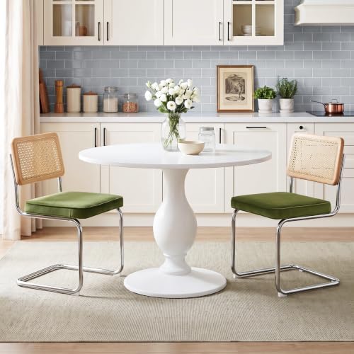 Zesthouse Natural Rattan Dining Chairs Set of 4, Modern Cesca Kitchen Chair