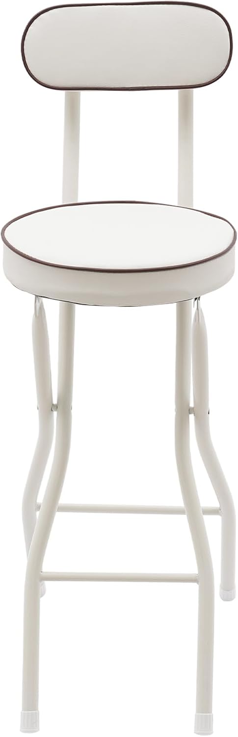 LOYALHEARTDY 2 Pcs Folding Stool, 25.6 in Cushioned Padded Folding Stool Port...