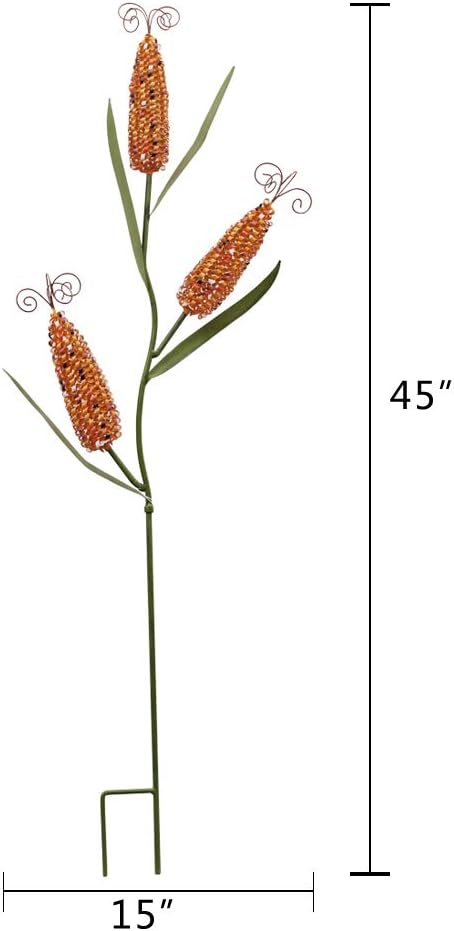 Metal Corn Garden Stake Fall Decor Decorative Corn Stalk Yard Sign