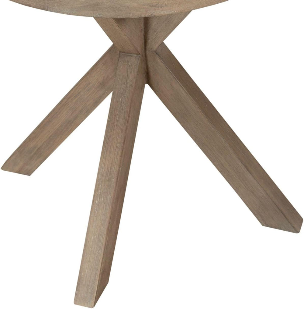 Liberty Furniture Brentwood Round End Table for Living Room - Sandstone Oak Wood