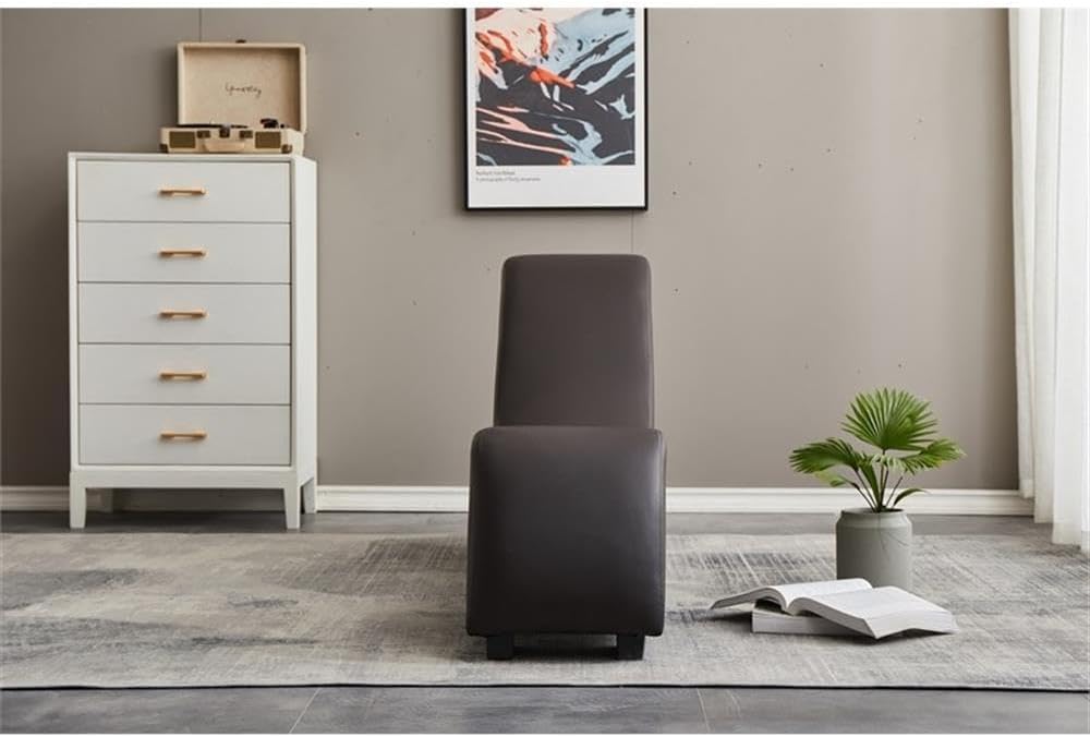 Kolar Faux Leather Yoga Chaise Lounge Chair, Relaxation, Streching, in Brown