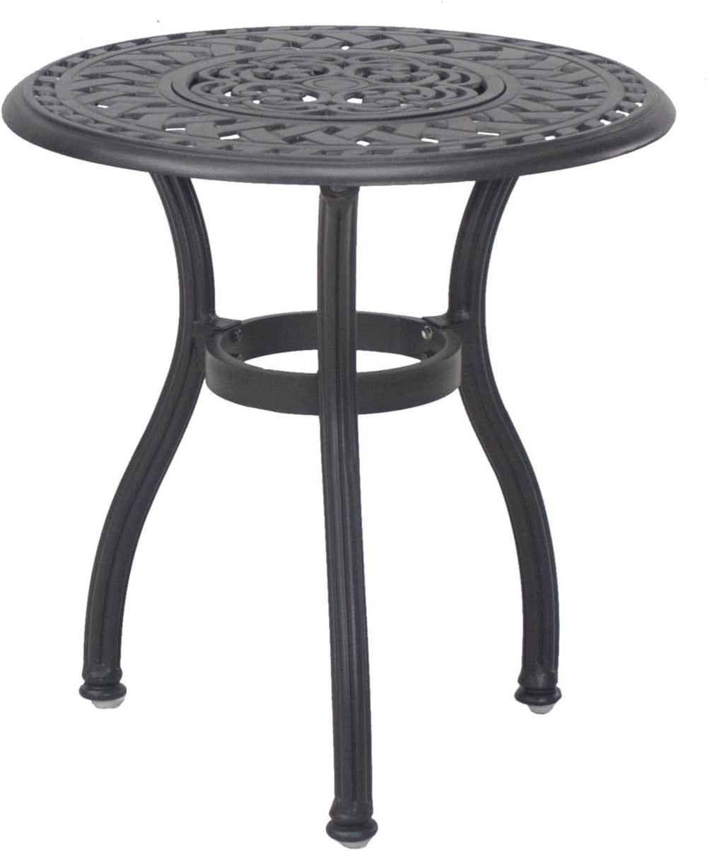 Darlee Nassau 5 Pc Cast Aluminum Seating Set w/ 24 Inch Series 60 Ice Bucket ...