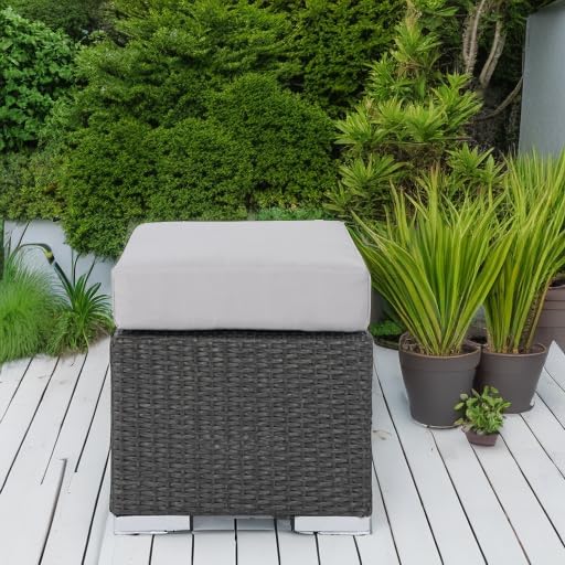 Christopher Knight Home Santa Rosa Outdoor 16" Wicker Ottoman Seat with ...