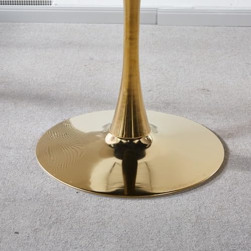 Mid Century Dining Table & Small Kitchen Table | Golden and White Tulip T...
