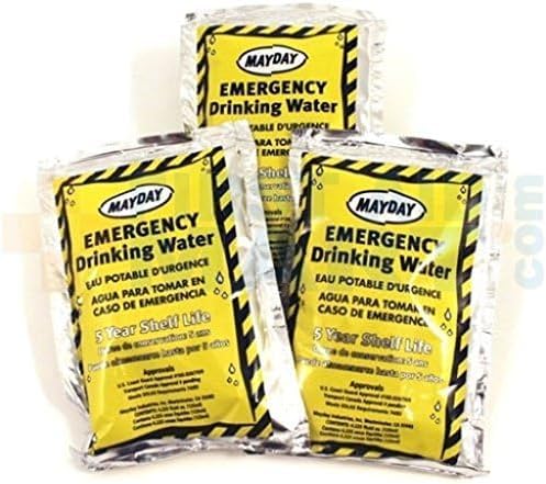 Mayday Emergency Water Pounches Case of 100. Emergency Preparedness, Survival...