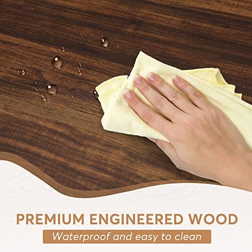 Tribesigns Farmhouse Dining Table for 6 People, 70.8-Inch Rectangular Wood Di...