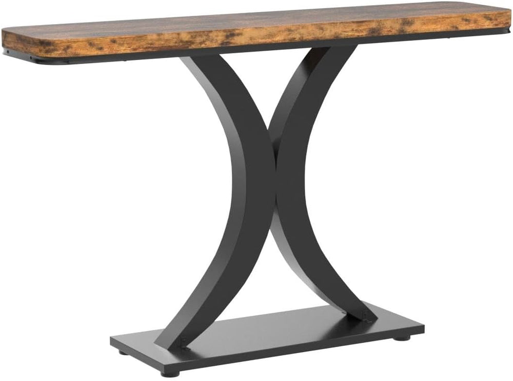 Tribesigns Industrial Console Table, 40 inch Narrow Entryway Foyer Table with...