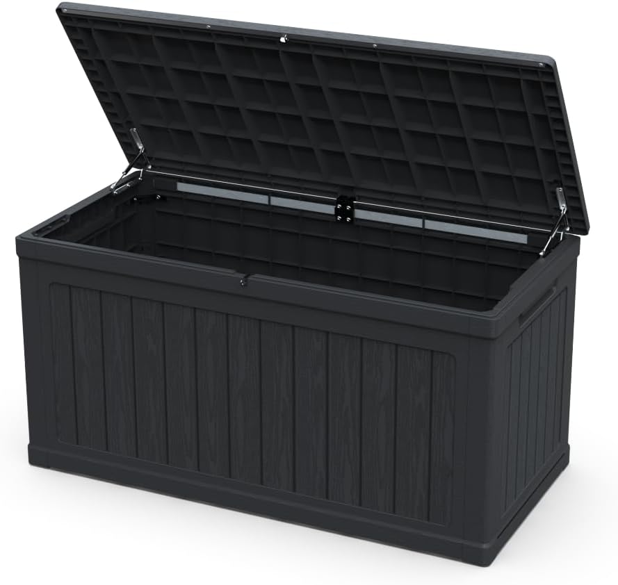 230 Gallon Large Outdoor Storage Deck Box XXL Patio Furniture Storage, 440 lb...