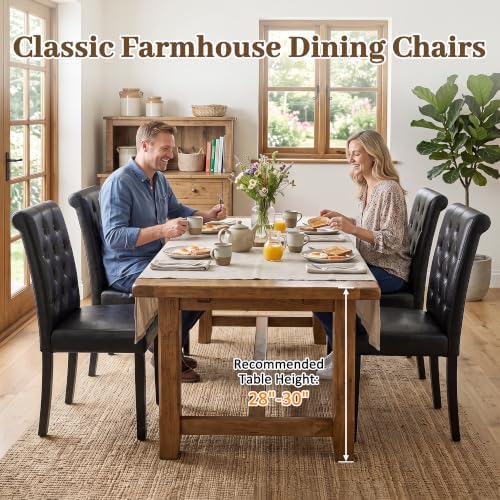 LSSPAID Dining Chairs Set of 6, Modern Armless Parsons Side Chairs, Upholster...