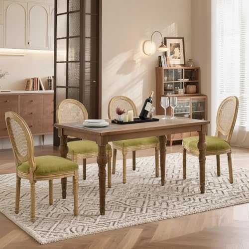 SoarFlash French Dining Chairs Set of 4, Vantage Dining Chair with Round Back...