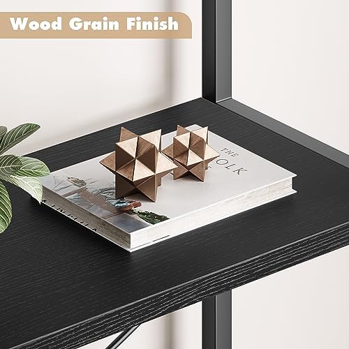 IDEALHOUSE Bookshelf 5 Tier Bookcase Arched Display Racks Tall Standing Books...