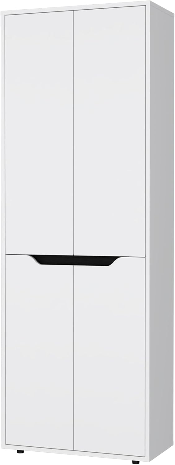 67" H Pantry Cabinet with 4 Doors & 5 Shelves,Kitchen Pantry Table F...